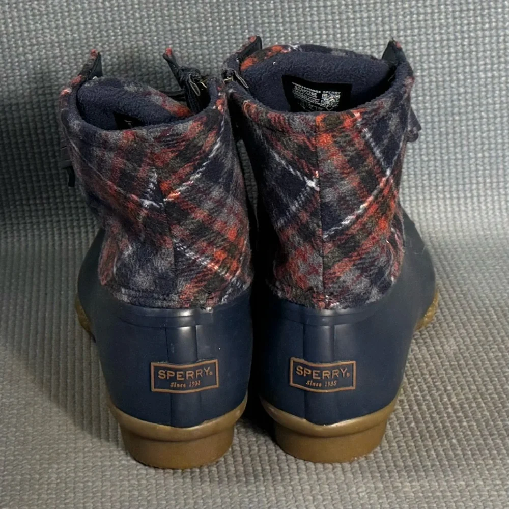 Sperry Women’s Saltwater Plaid Wool‎ Duck Boots Size 10